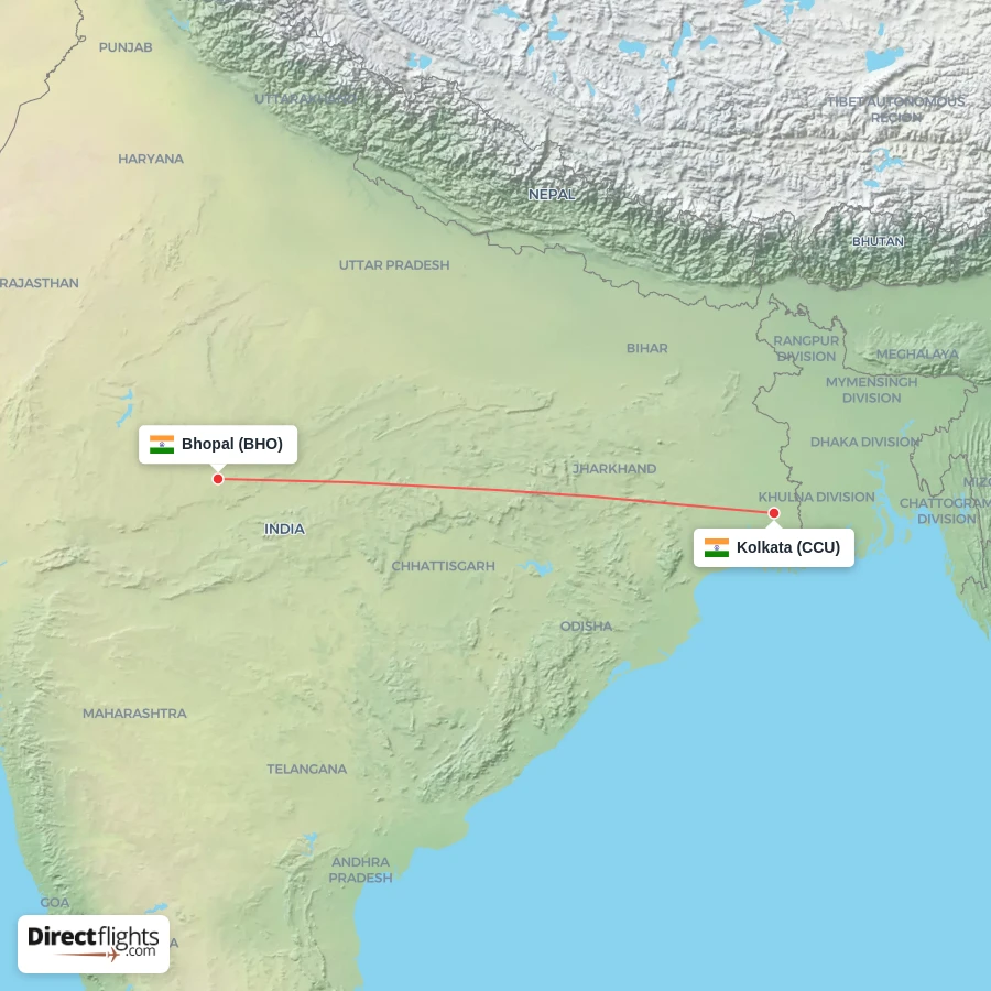 BHO - CCU route map