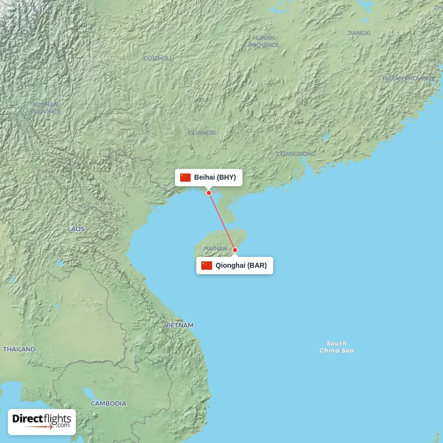 BHY - BAR route map