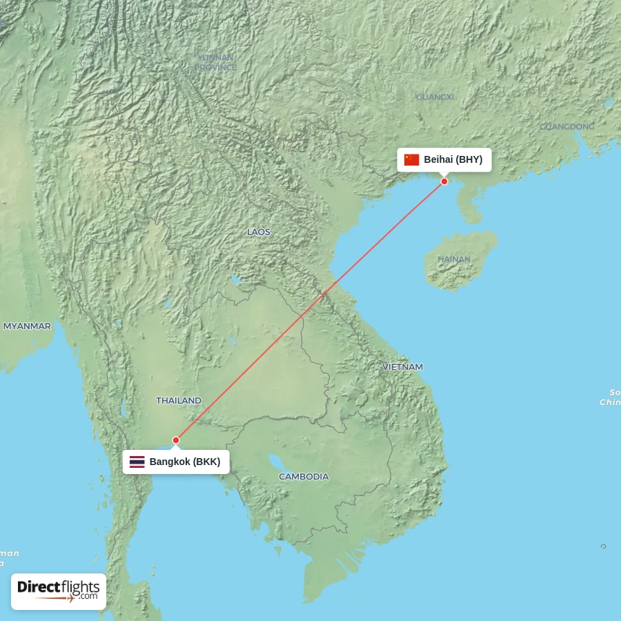 BHY - BKK route map