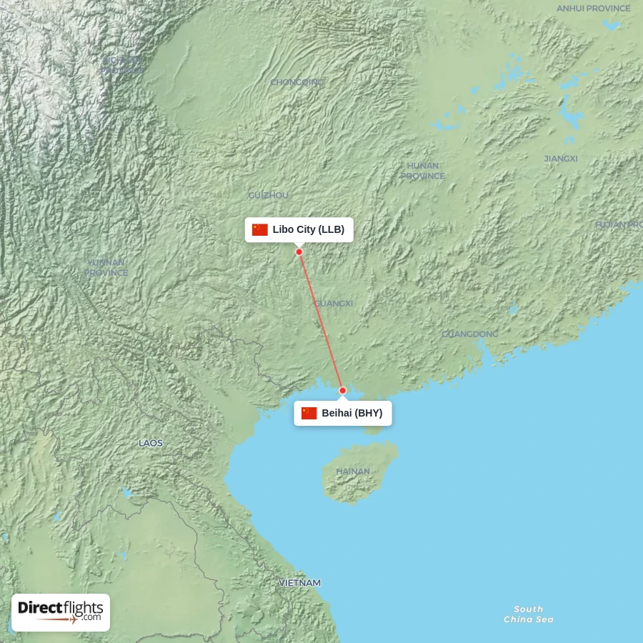 BHY - LLB route map