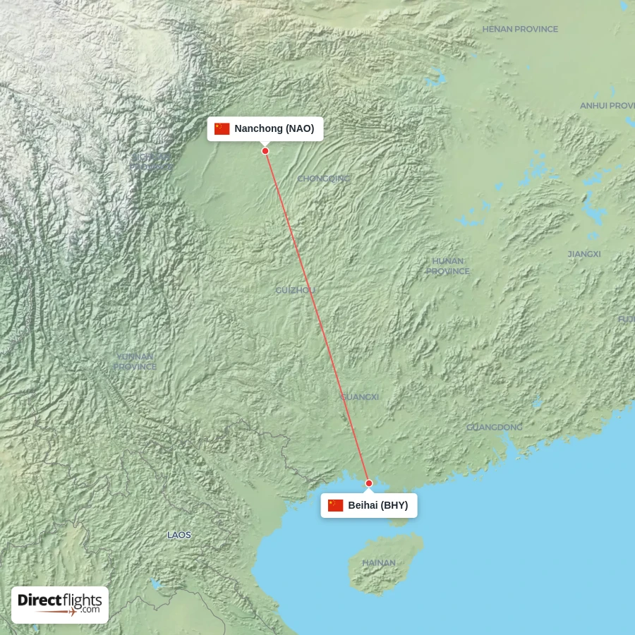 BHY - NAO route map