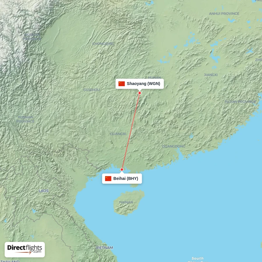 BHY - WGN route map