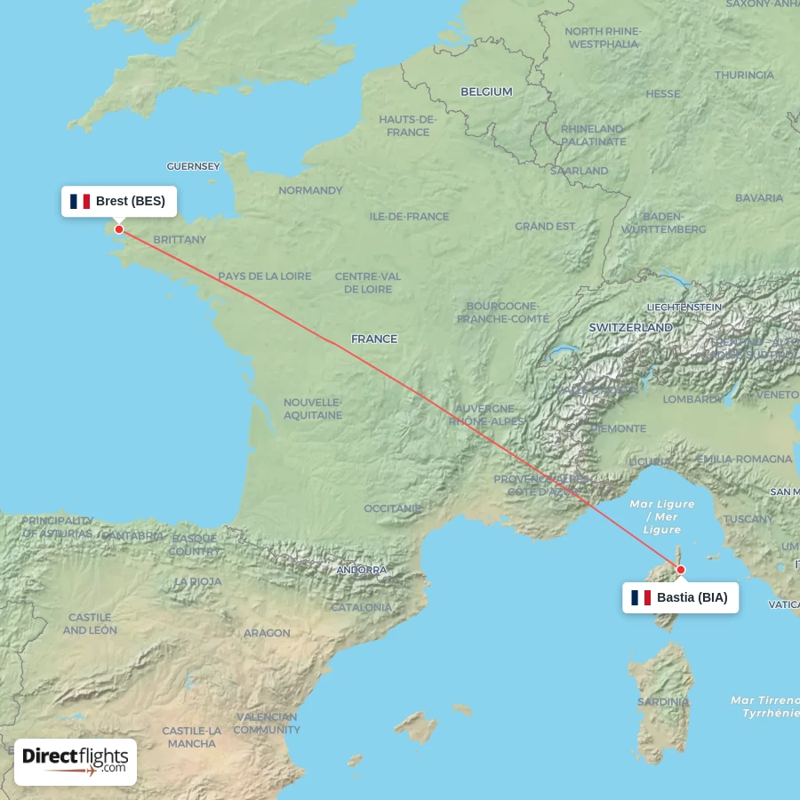 BIA - BES route map