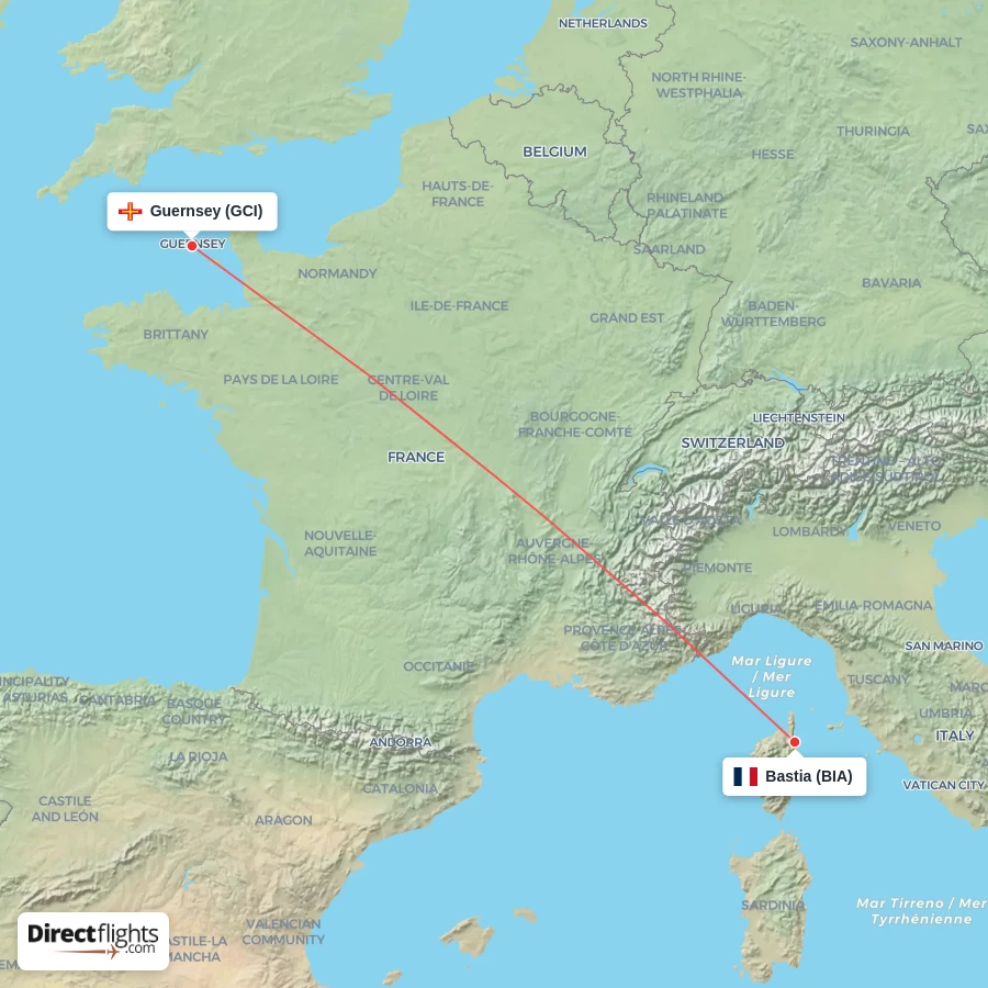 BIA - GCI route map