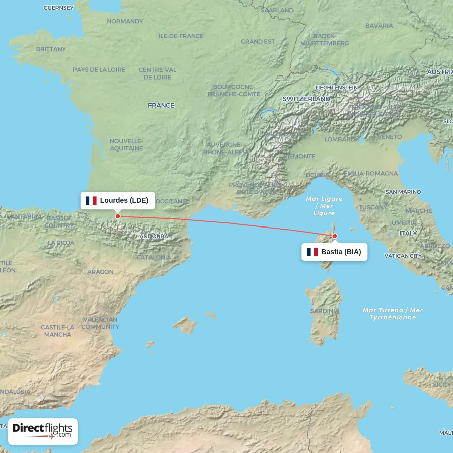 BIA - LDE route map
