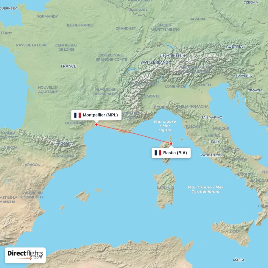 BIA - MPL route map
