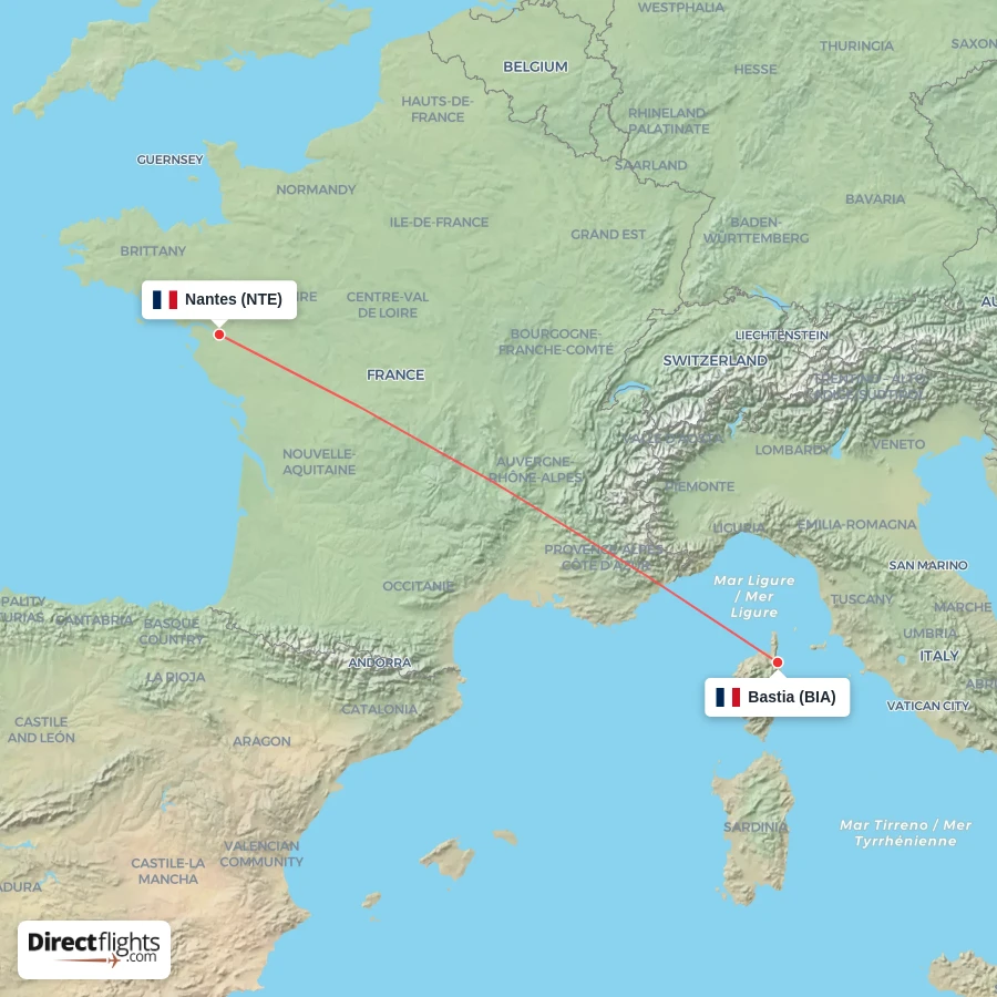 BIA - NTE route map