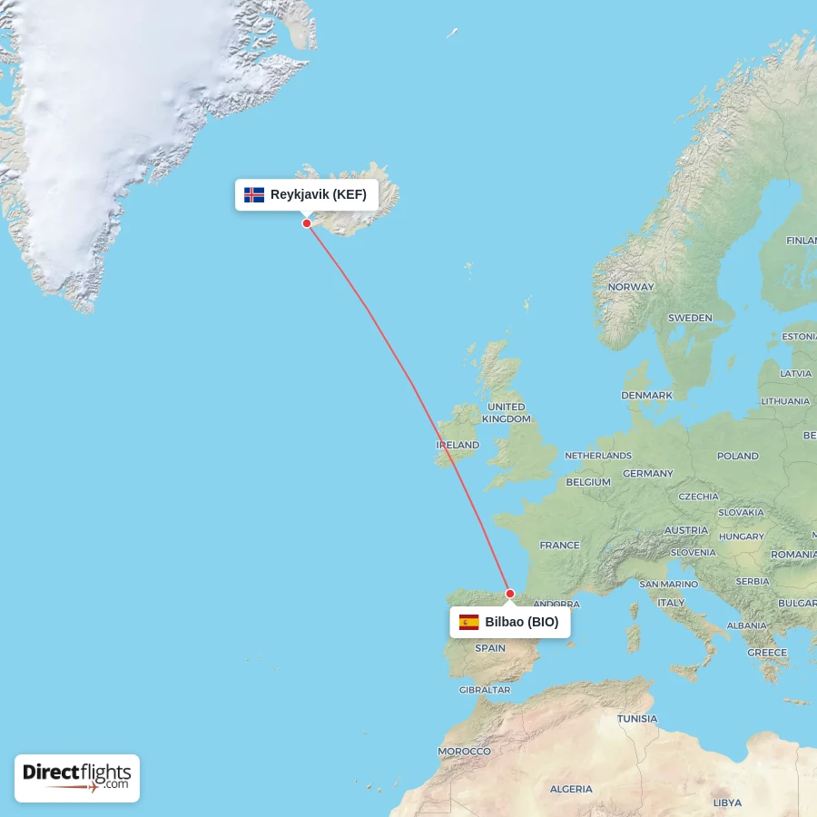 BIO - KEF route map