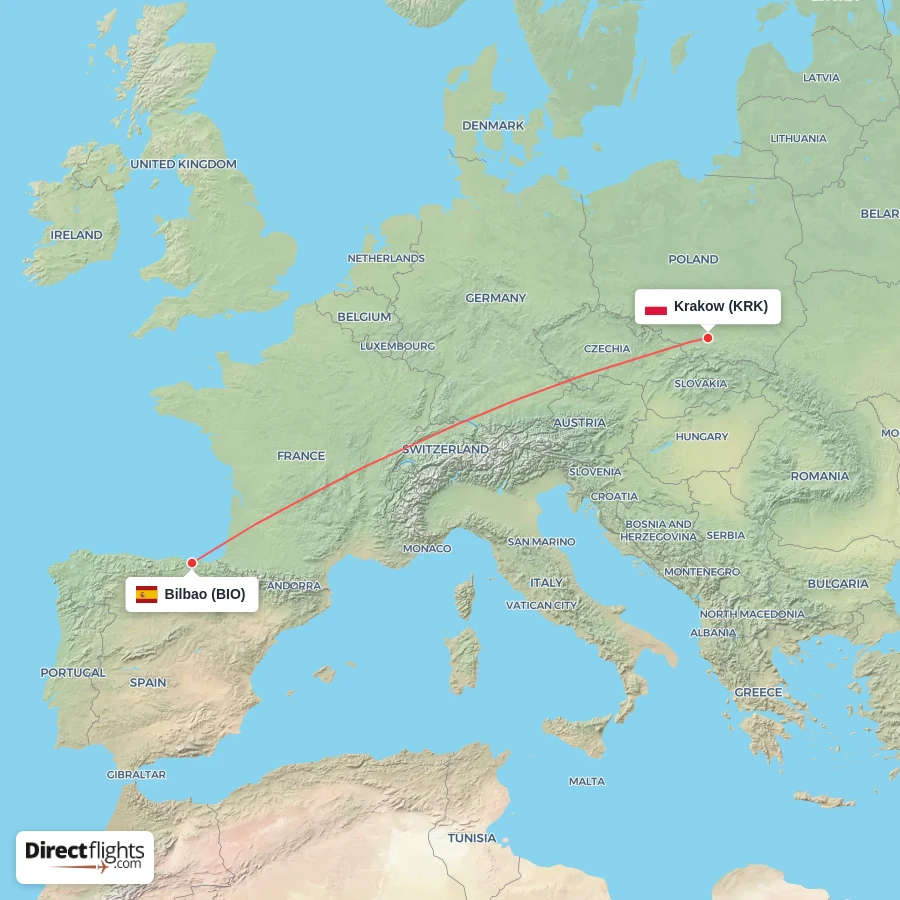 BIO - KRK route map