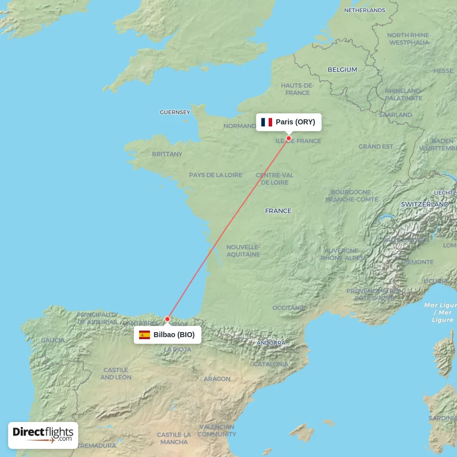 BIO - ORY route map