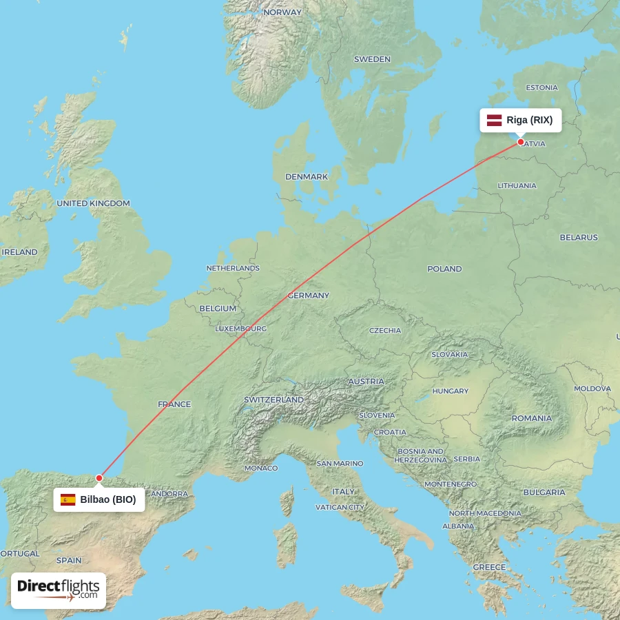 BIO - RIX route map