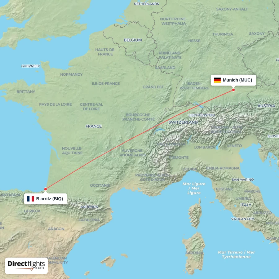 BIQ - MUC route map