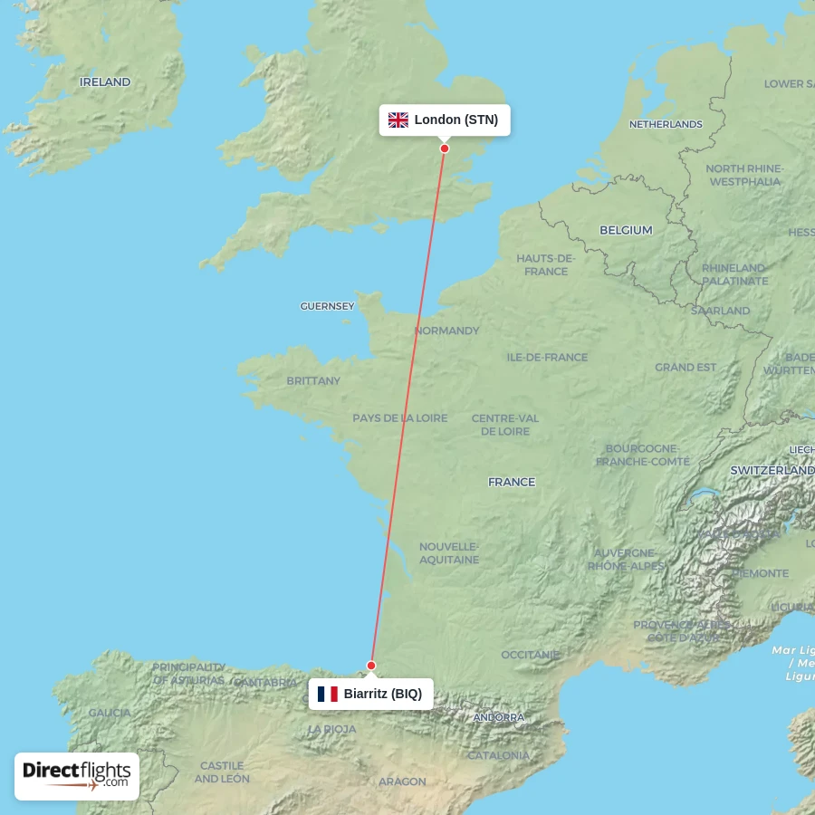 BIQ - STN route map