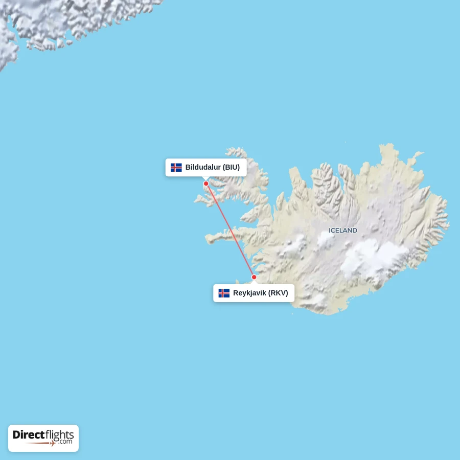 BIU - RKV route map
