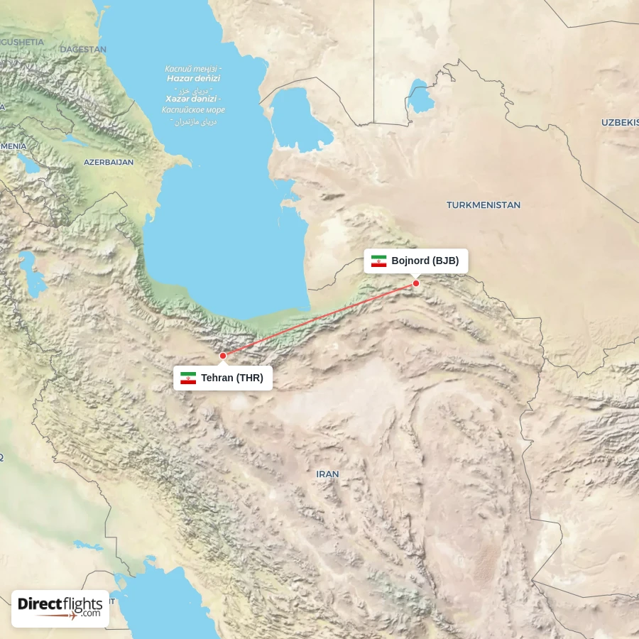 BJB - THR route map