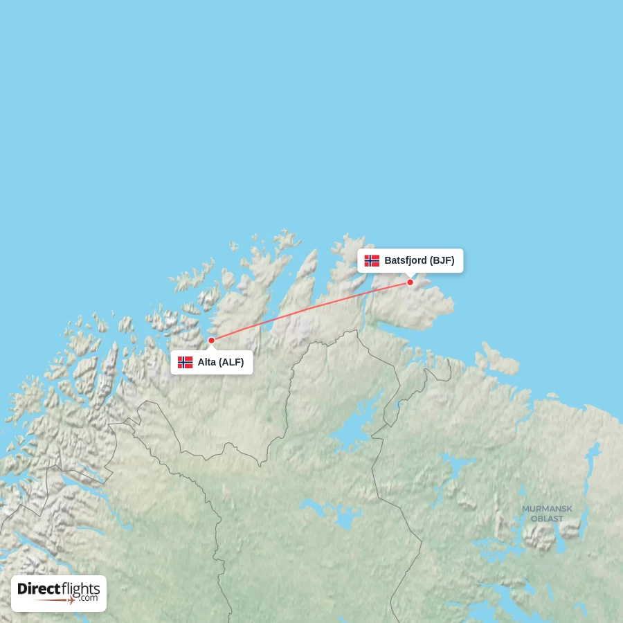 BJF - ALF route map