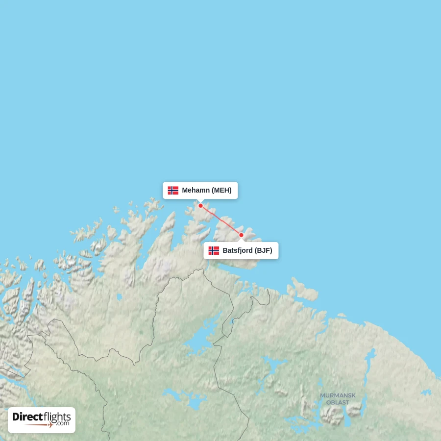 BJF - MEH route map