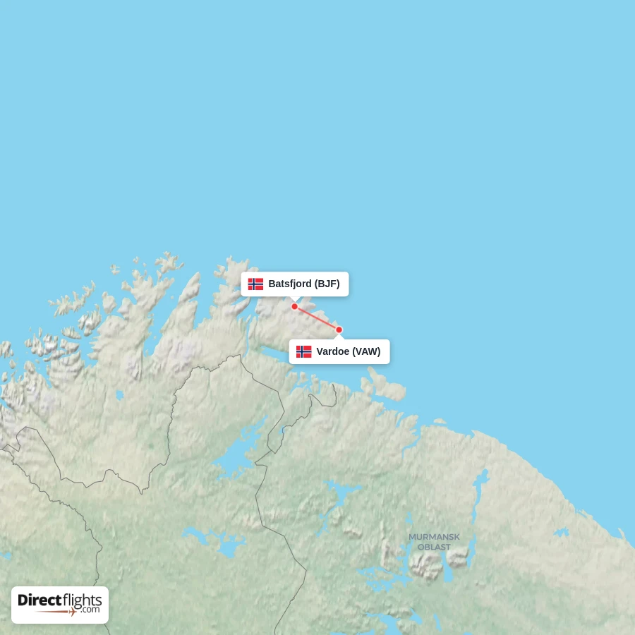 BJF - VAW route map