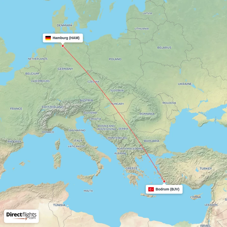 BJV - HAM route map
