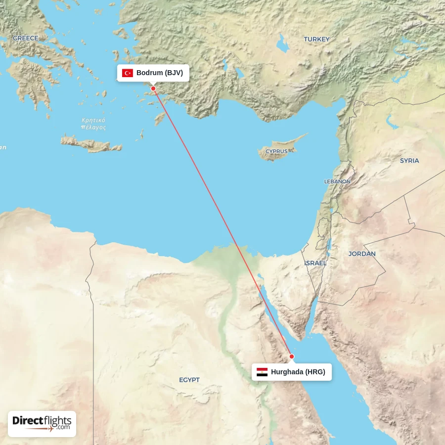 BJV - HRG route map