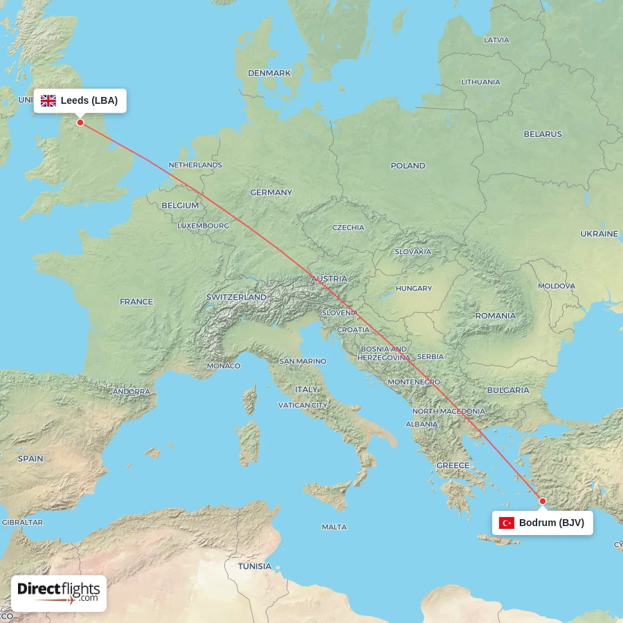 BJV - LBA route map
