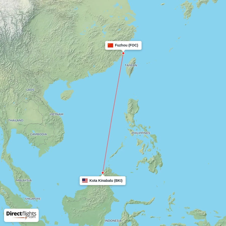BKI - FOC route map