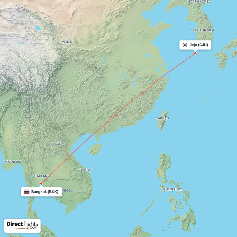 BKK - CJU route map