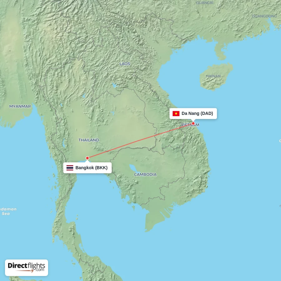 BKK - DAD route map