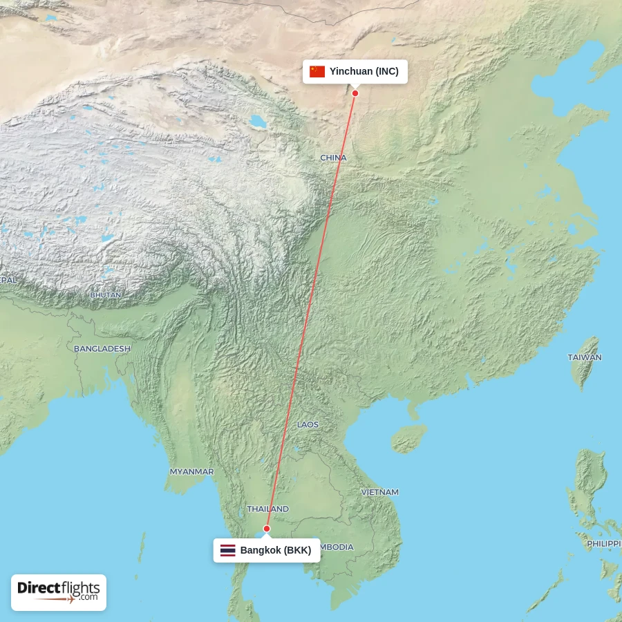 BKK - INC route map