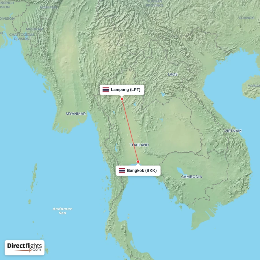 BKK - LPT route map