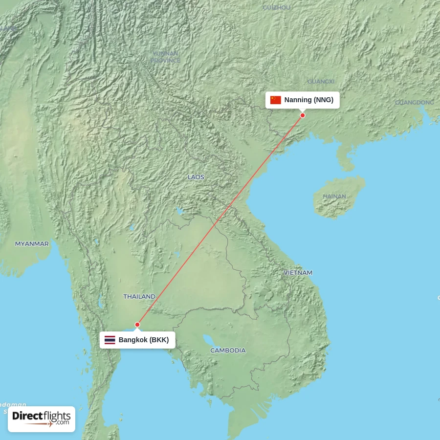 BKK - NNG route map