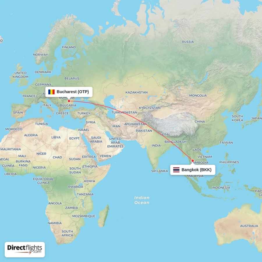 BKK - OTP route map
