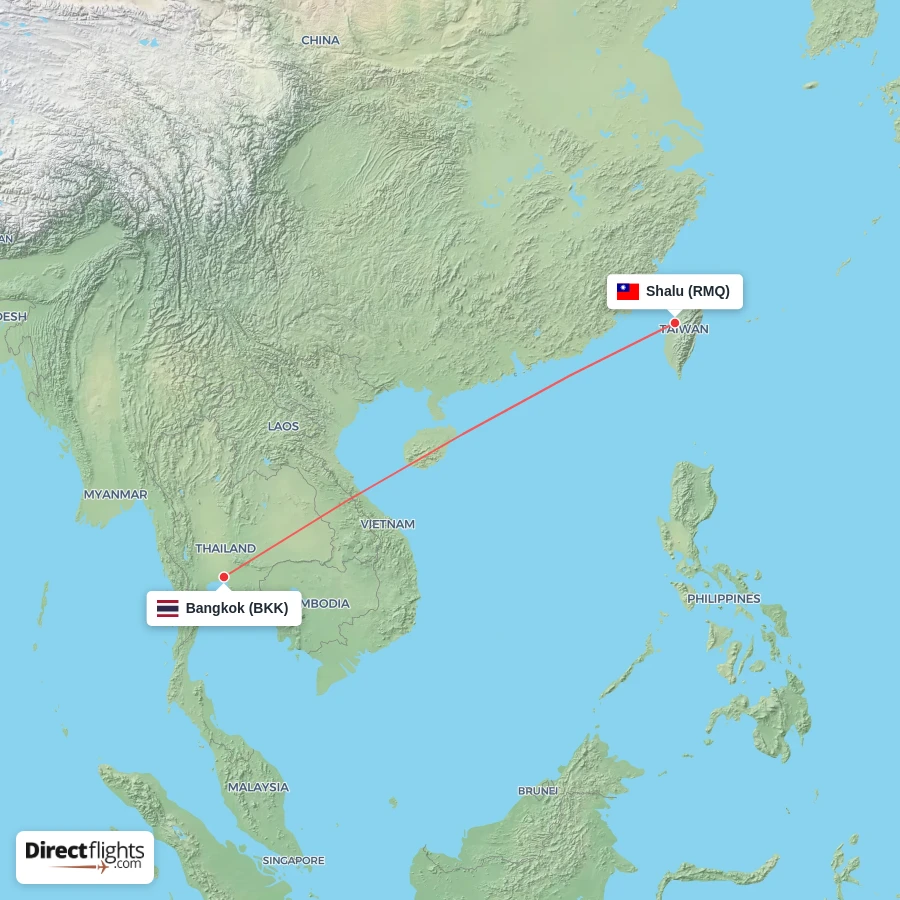 BKK - RMQ route map