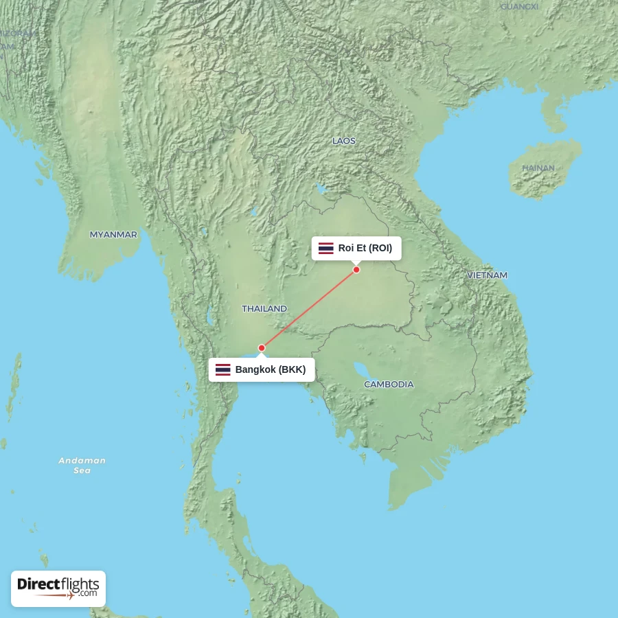 BKK - ROI route map