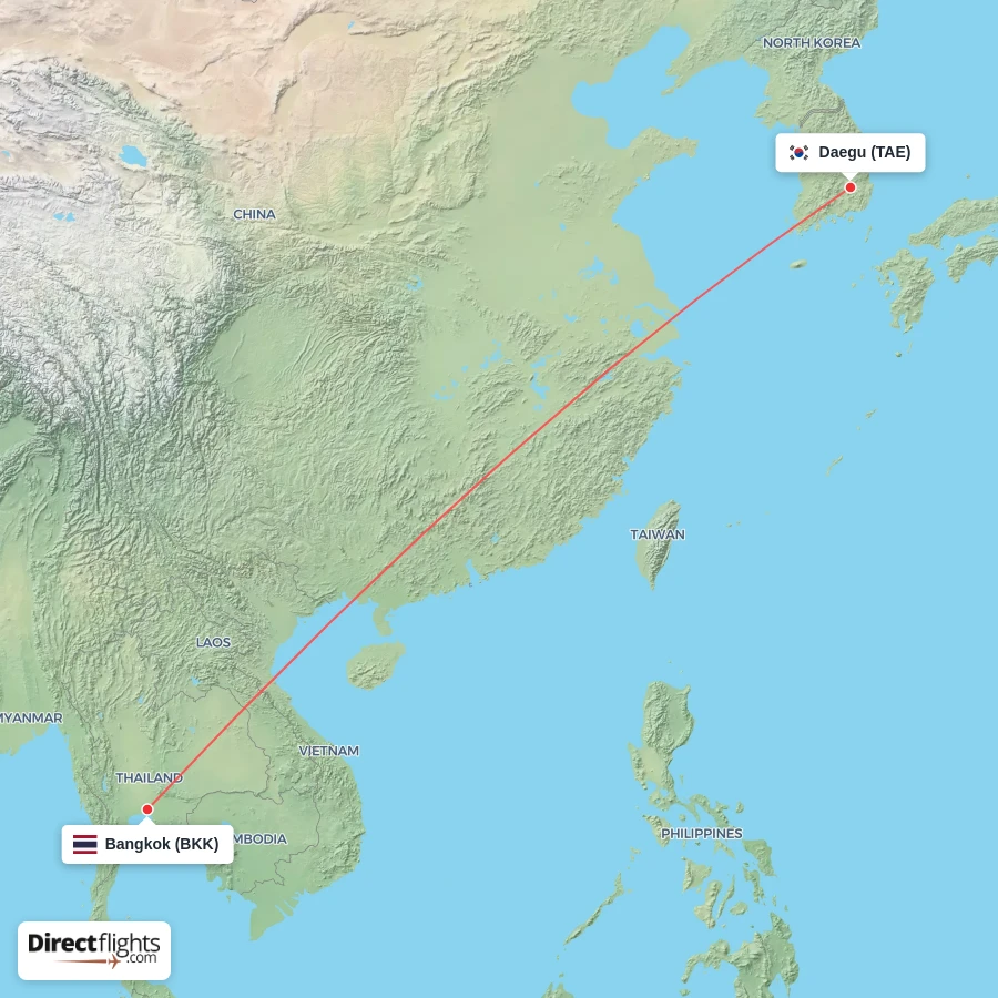 BKK - TAE route map