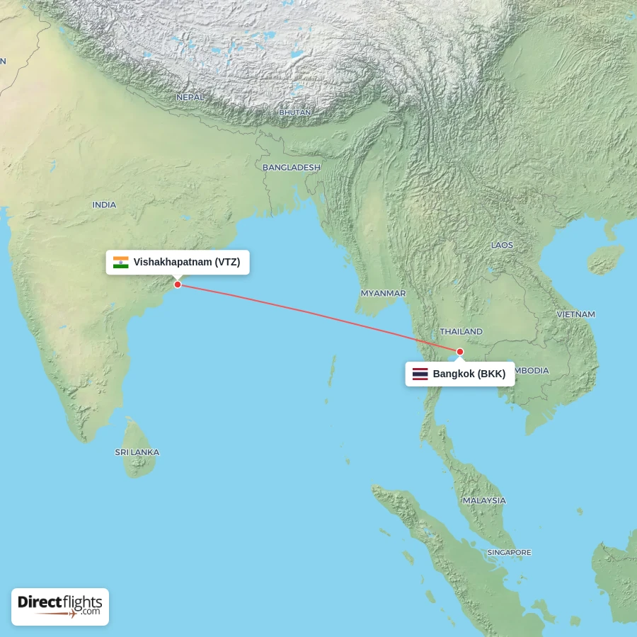 BKK - VTZ route map