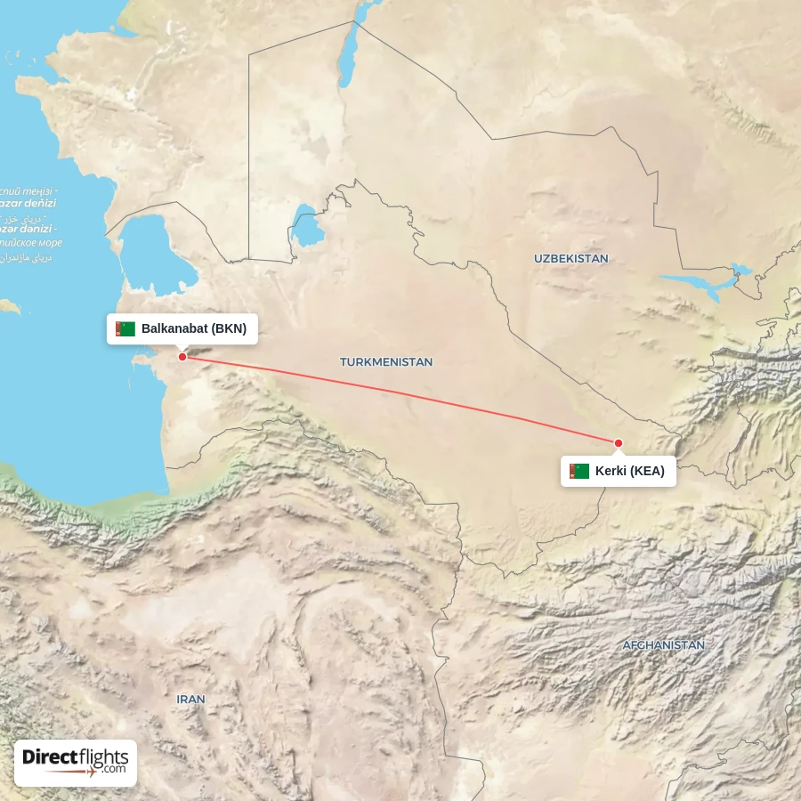 BKN - KEA route map