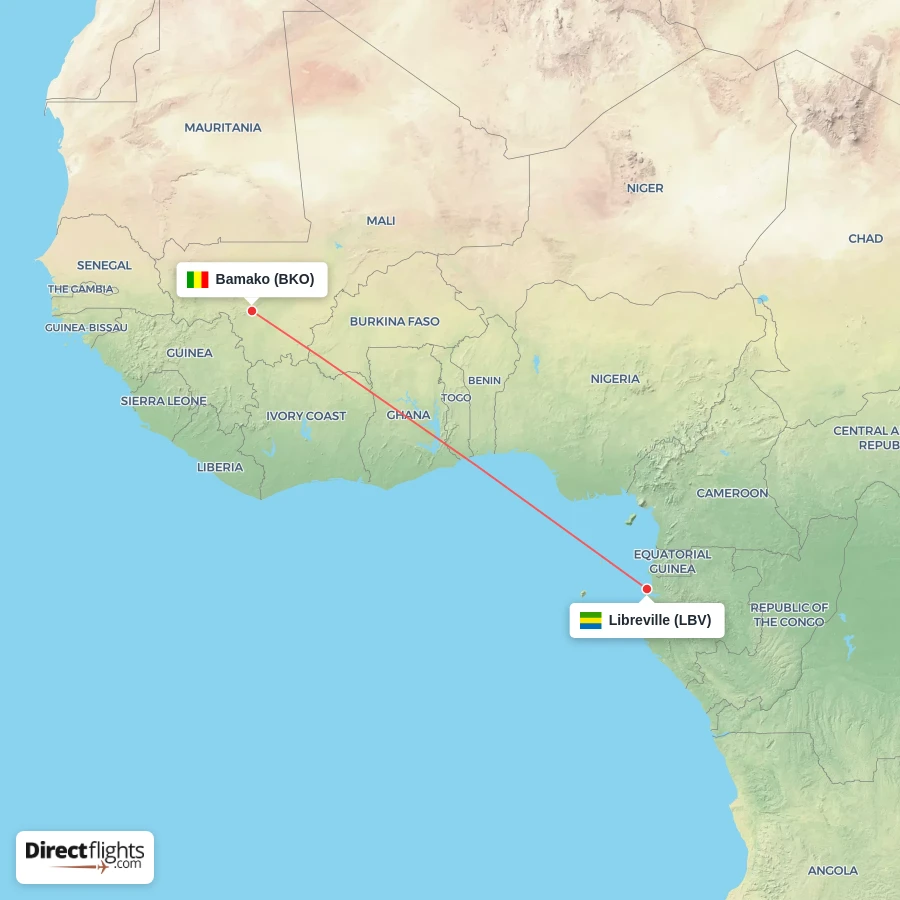 BKO - LBV route map