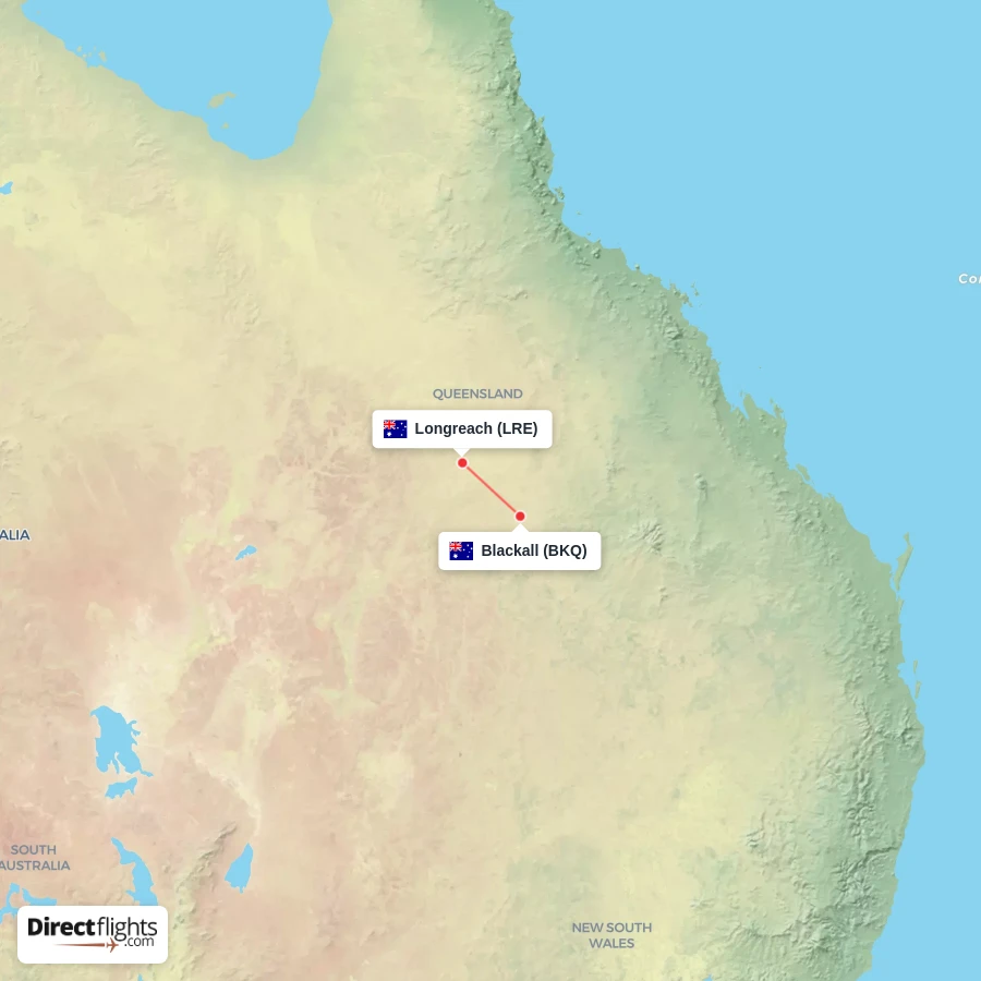 BKQ - LRE route map