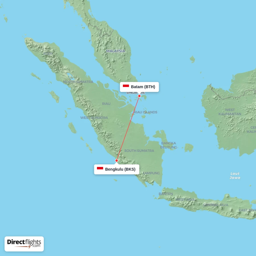BKS - BTH route map