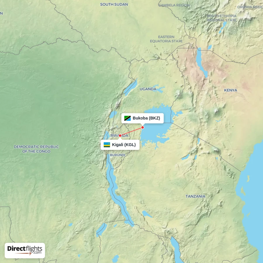 BKZ - KGL route map