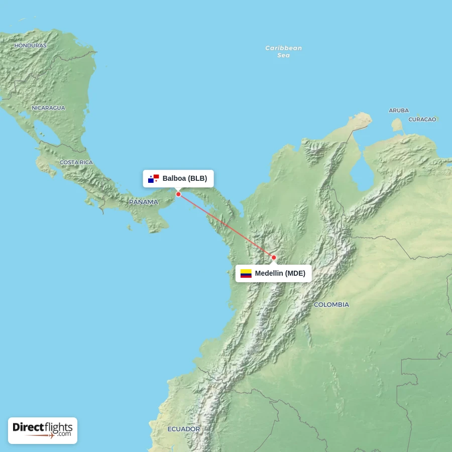 BLB - MDE route map