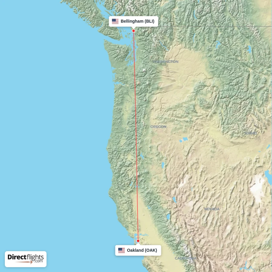BLI - OAK route map