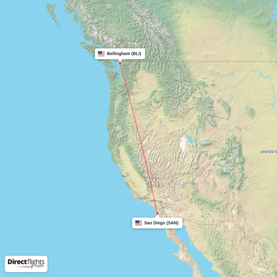 BLI - SAN route map