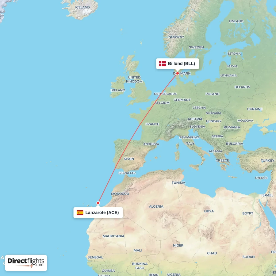 BLL - ACE route map