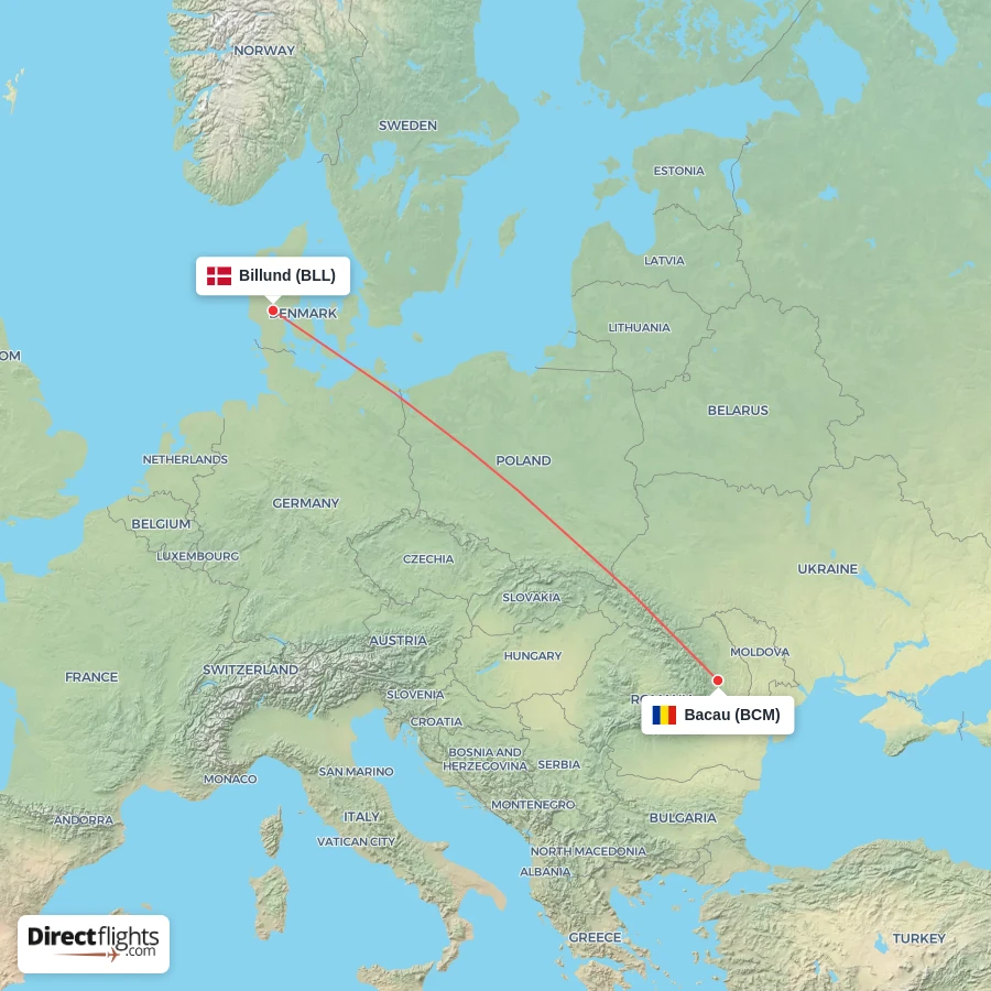 BLL - BCM route map