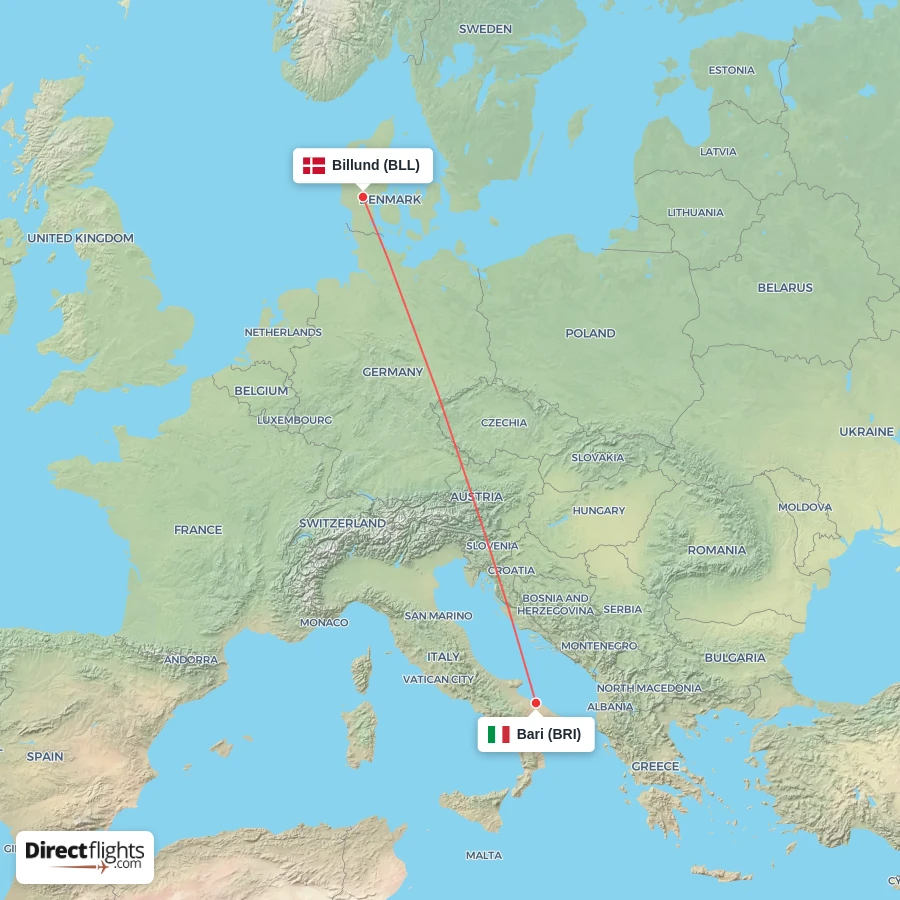 BLL - BRI route map