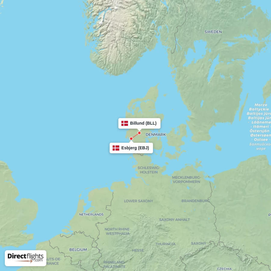 BLL - EBJ route map