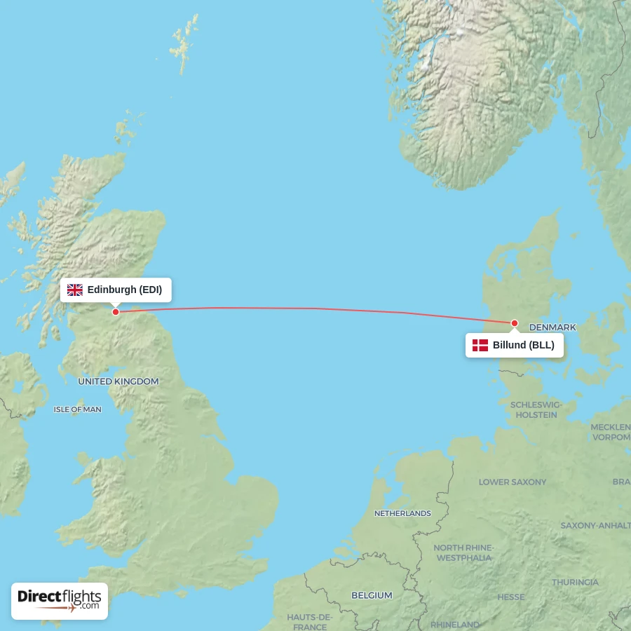 BLL - EDI route map