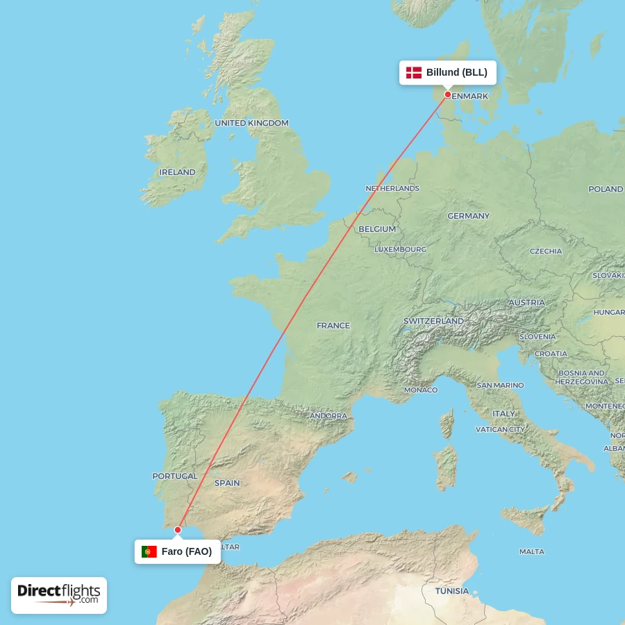 BLL - FAO route map